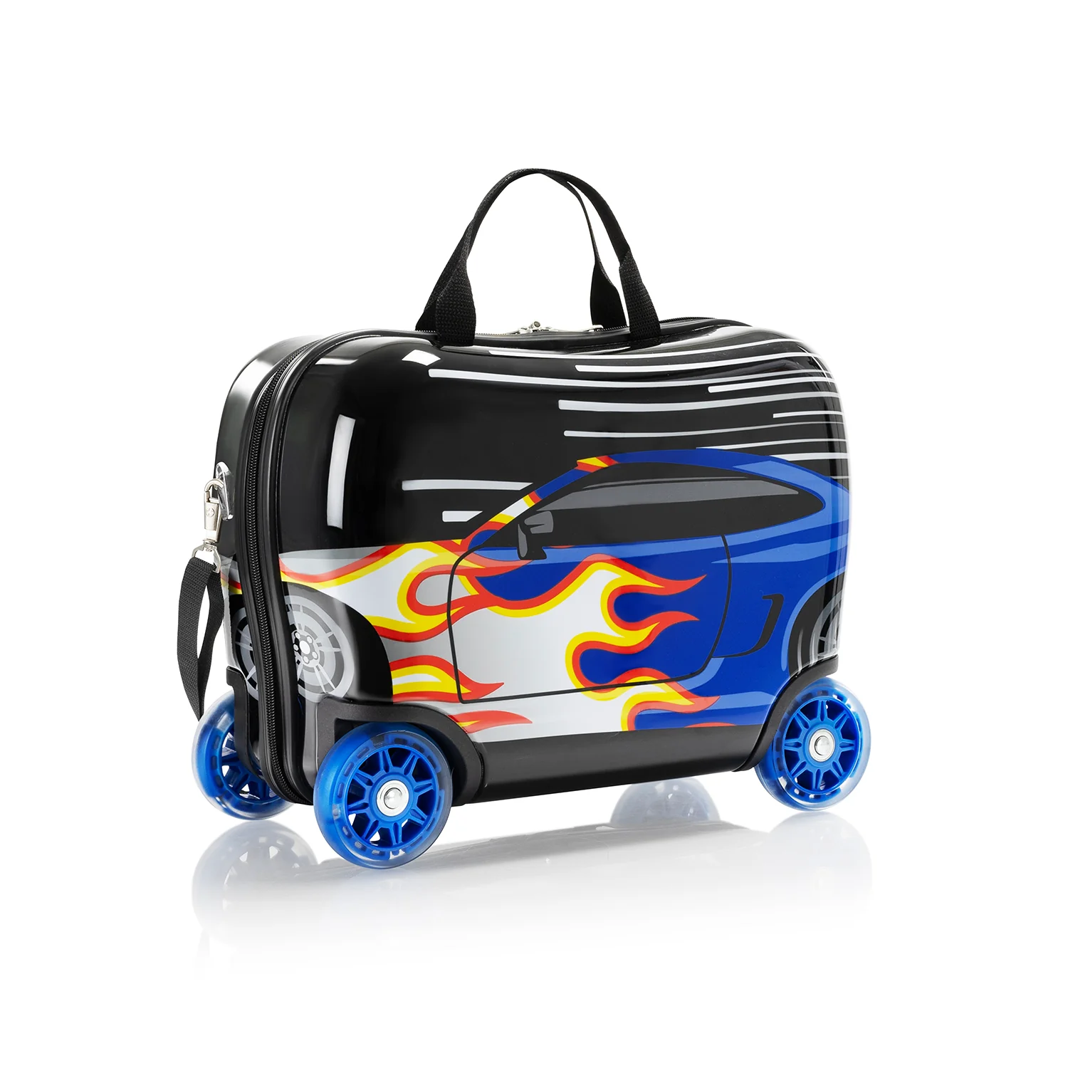Race Car Ride-on Luggage - (HEYS-HSRL-RO-57-23AR) | Light up Wheels