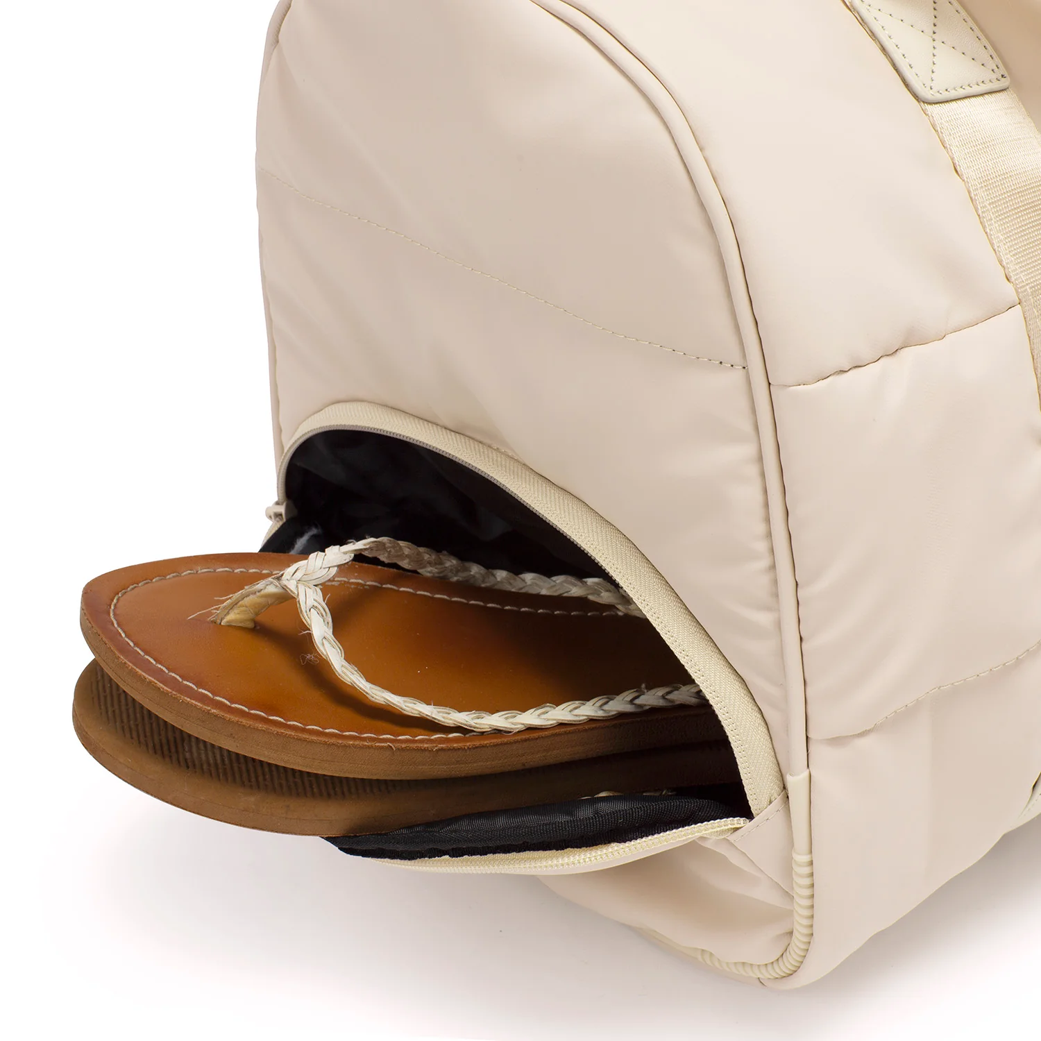 The Puffer Duffel Bag - Ivory - Image 15