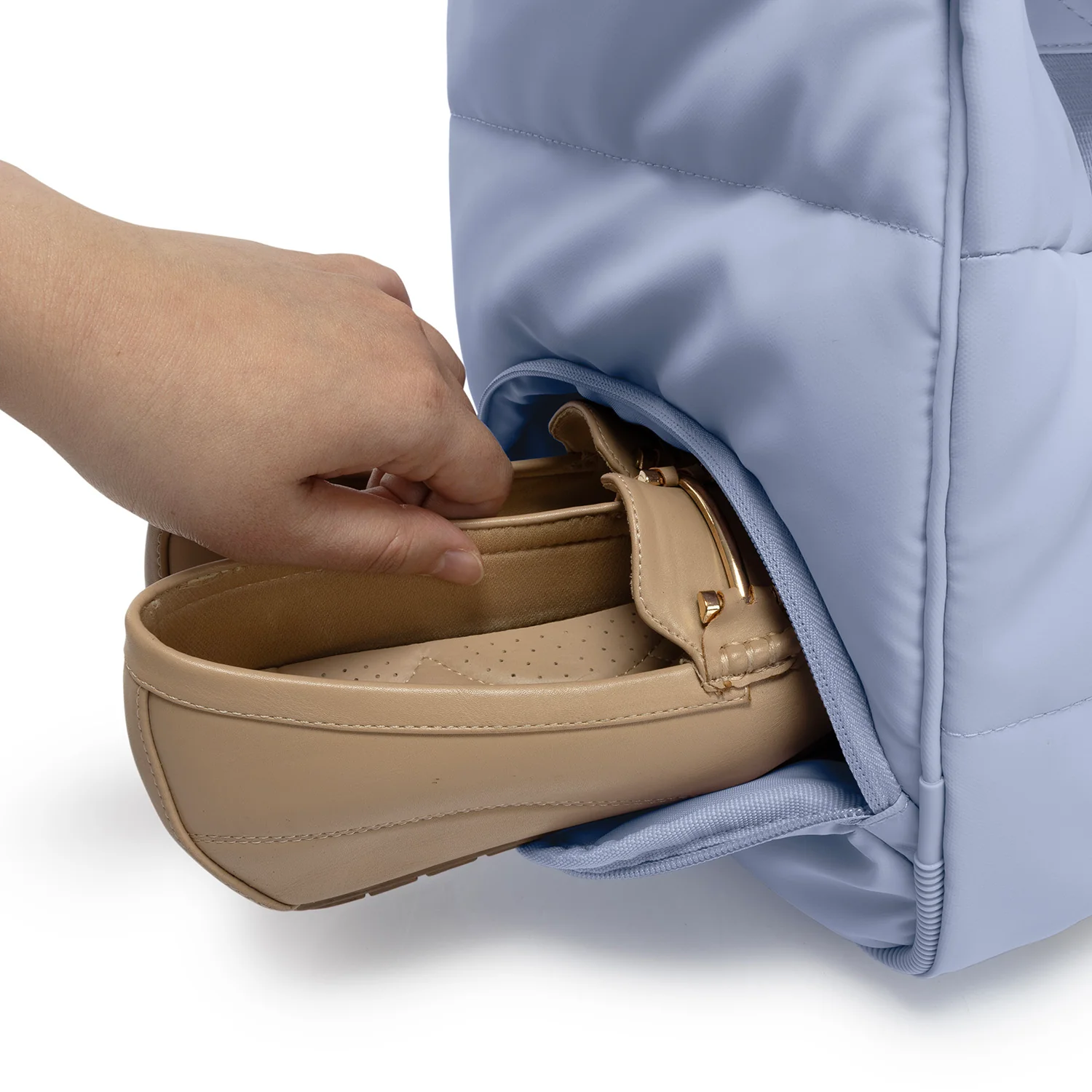 The Puffer Duffel Bag - Light Blue - Image 11