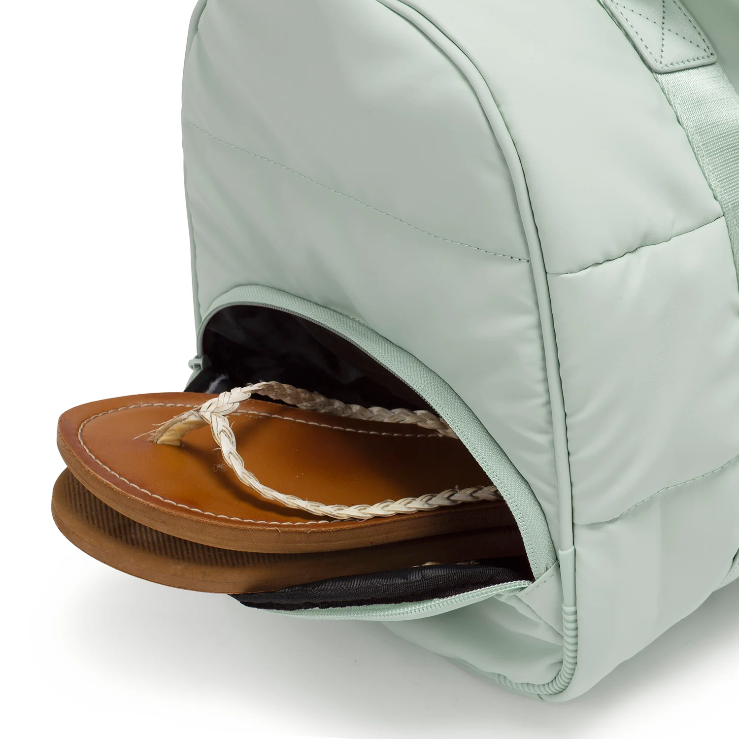 The Puffer Duffel Bag - Sage Green - Image 15