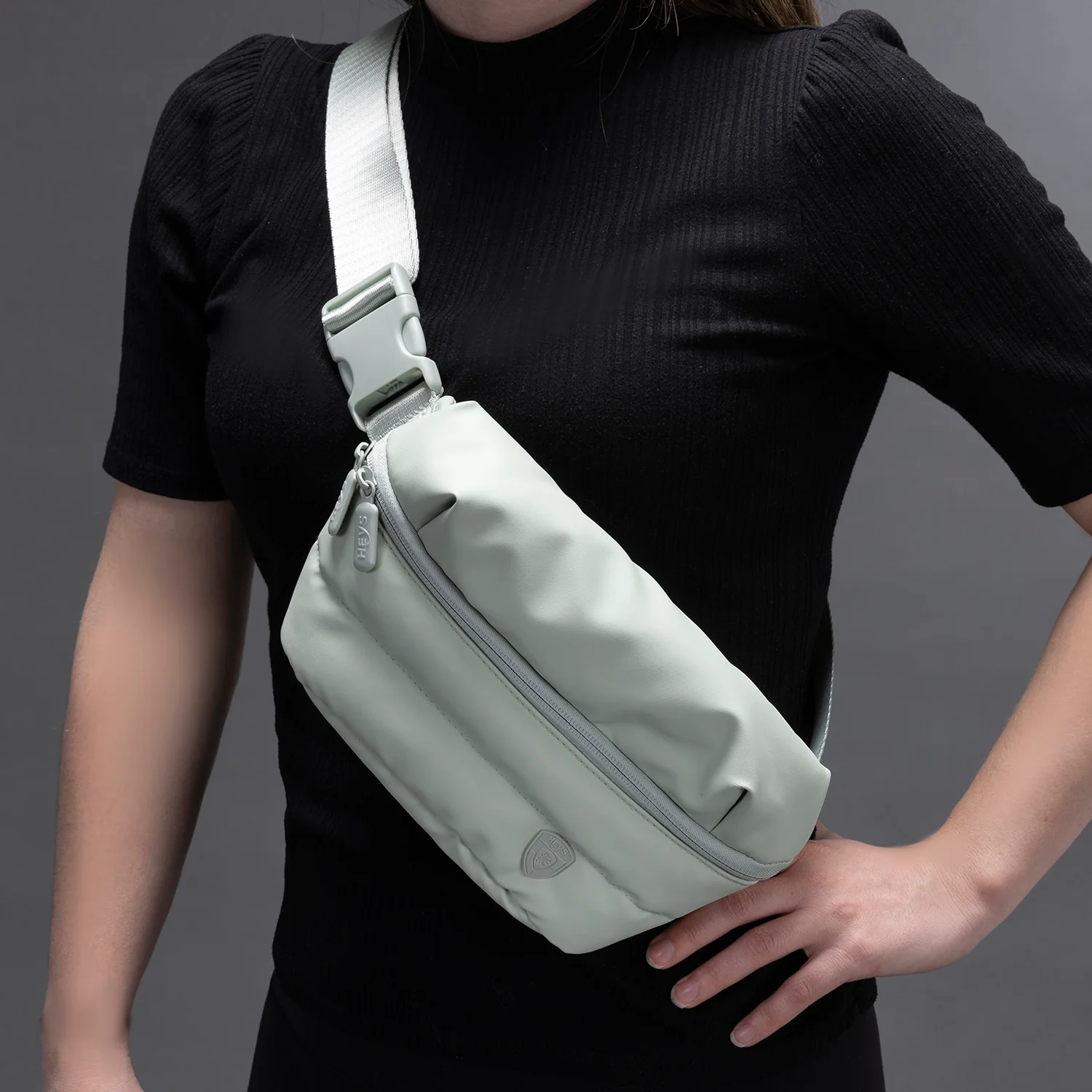 The Puffer Mini Waist Bag - Sage Green - Image 3