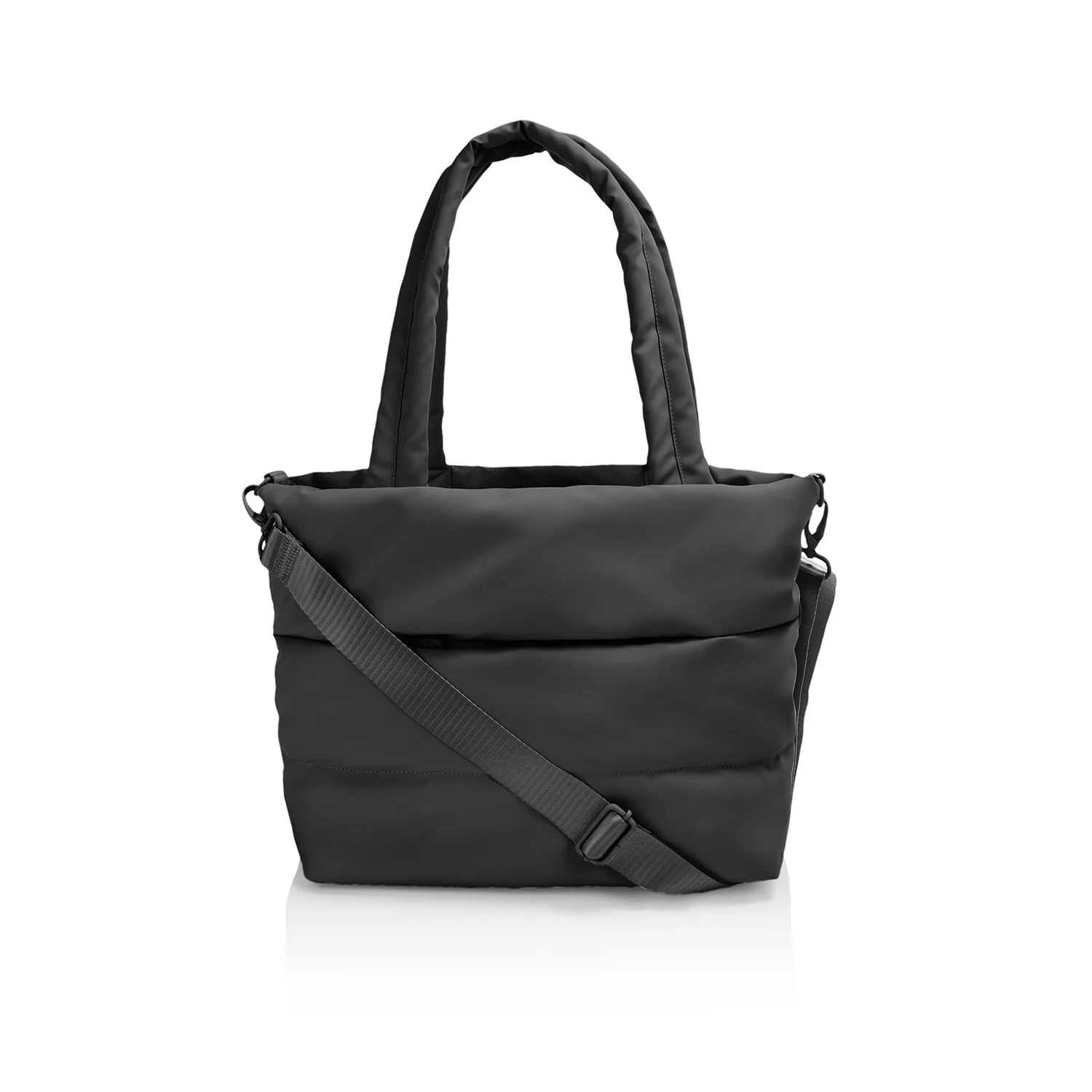 The Puffer Tote Bag - Black - Image 12