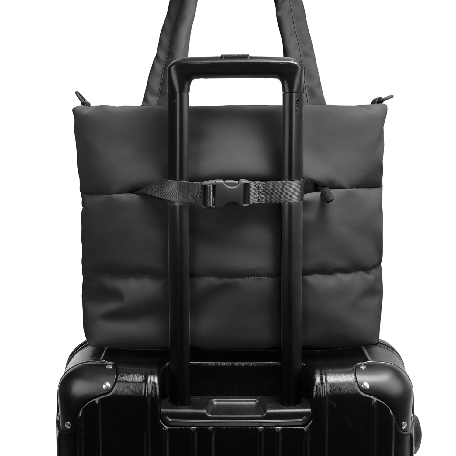 The Puffer Tote Bag - Black - Image 7